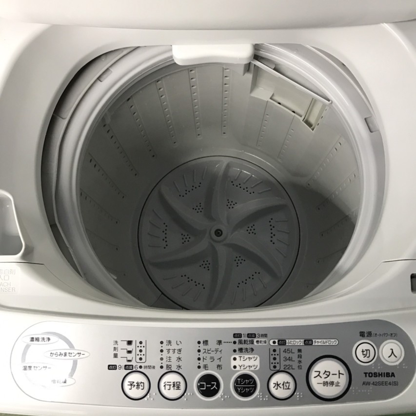 次はTOSHIBA製 全自動洗濯機 AW-42see4